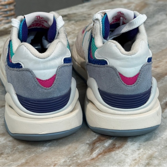 Women’s NEW BALANCE 57/40 Retro sneakers- grey/white/multi/pink/teal. Size 7 - Picture 6 of 11